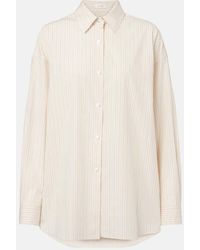 The Row - Caster Striped Cotton Poplin Shirt - Lyst