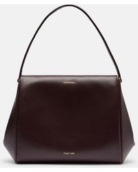 Calvin Klein - Schultertasche Tina Medium Aus Leder - Lyst
