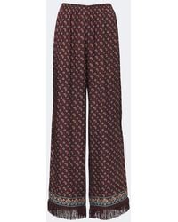Doen - Lavona Fringed Silk-Blend Wide-Leg Pants - Lyst