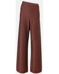 Johanna Ortiz - Lame High-Rise Wide-Leg Pants - Lyst