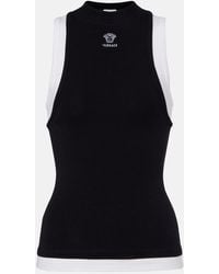 Versace - Layered Cotton-Blend Tank Top - Lyst