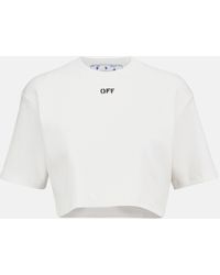 Off-White c/o Virgil Abloh Off- Off Stamp Cropped T-shirt - White