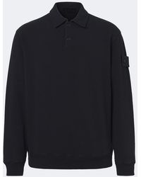 Stone Island - Ghost Cotton Blend Jersey Polo Sweatshirt - Lyst