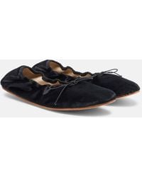 The Row - Round Velvet Ballet Flats - Lyst