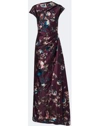 Erdem - Draped Floral Satin Gown - Lyst