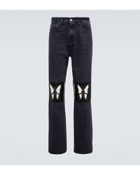 Our Legacy Jeans Third Cut mit Butterfly-Patch - Blau