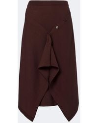 Lemaire - Wool-Blend Midi Skirt - Lyst