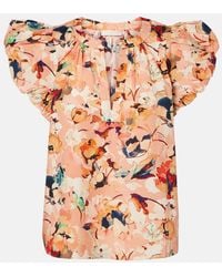 Ulla Johnson - Top De Algodon Floral - Lyst