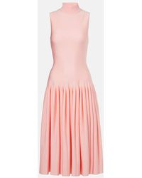 Alaïa - Midi Knitted Dress - Lyst