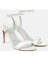 Christian Louboutin - Loubigirl 85 Silk Crepe Satin Sandals - Lyst