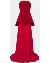 David Koma - Peplum Strapless Gown - Lyst