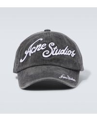 Acne Studios - Casquette en coton a logo - Lyst