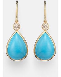 Ileana Makri - 14Kt Drop Earrings With And Diamonds - Lyst