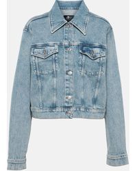 7 For All Mankind - Nellie Cropped Denim Jacket - Lyst