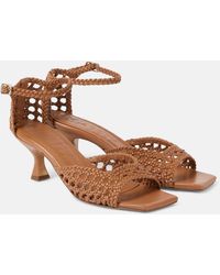 Souliers Martinez - Veronica Woven Leather Sandals - Lyst