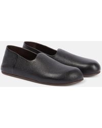 The Row - Hugh Leather Slip-On Shoes - Lyst