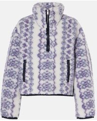 Isabel Marant - Marie Printed Teddy Half-Zip Sweater - Lyst