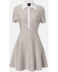 Givenchy - Vestido Corto En Mezcla De Lana Con Monogram 72 - Lyst