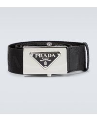 Prada - Technical Fabric Logo Belt - Lyst