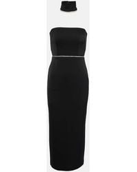 Alex Perry - Verziertes Midikleid Aus Satin - Lyst