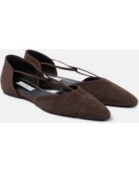 TOTEME - Suede Ballet Flats - Lyst