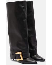 Balmain - Anthem Leather Knee-High Boots - Lyst