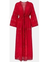 Melissa Odabash - Tallulah Embroidered Cotton Kaftan - Lyst