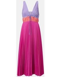 Jonathan Simkhai - Stephanie Pleated Poplin Midi Dress - Lyst