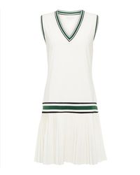 Tory Sport Tennis-Minikleid aus Jersey - Weiß