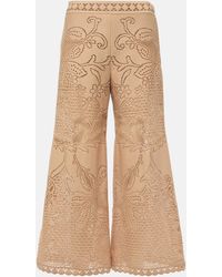 Valentino - Guipure Lace Wide-leg Pants - Lyst