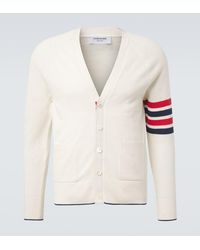 Thom Browne - 4-Bar Linen And Cotton Cardigan - Lyst