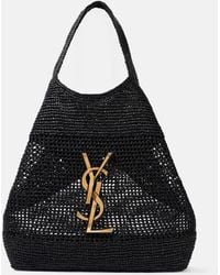 Saint Laurent - Tote Icare Cassandre Maxi De Rafia - Lyst