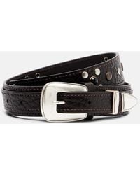 Lemaire - Studded Leather Belt - Lyst