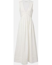 Faithfull the Brand - Fiora Cotton Lace Midi Dress - Lyst