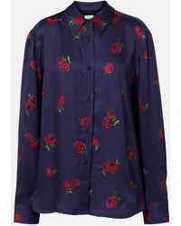 KHAITE - Argo Printed Twill Shirt - Lyst