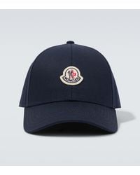 Moncler - Logo Cotton Gabardine Baseball Cap - Lyst