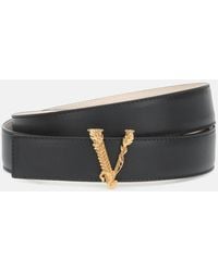 Versace - Virtus Leather Belt - Lyst