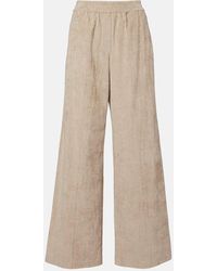 Brunello Cucinelli - High-Rise Cotton Corduroy Wide-Leg Pants - Lyst