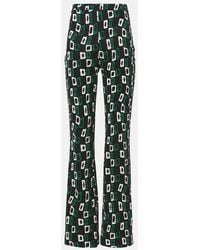 Diane von Furstenberg - Brooklyn Printed Jersey Flared Pants - Lyst