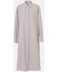 The Row - Chihiro Striped Cotton Shirt Dress - Lyst