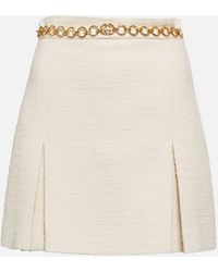 Gucci - Mini-jupe en coton et laine melanges - Lyst
