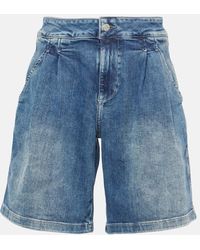 AG Jeans - Shorts di jeans a vita alta - Lyst