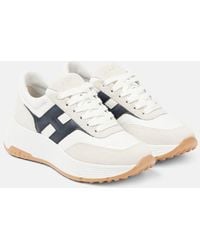 Hogan - Hi-Fi Suede And Leather Sneakers - Lyst