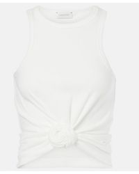 Magda Butrym - Gathered Cotton-Blend Tank Top - Lyst