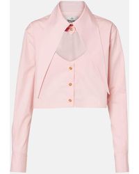 Vivienne Westwood - Cropped-Hemd Cut Off Heart Aus Baumwolle - Lyst