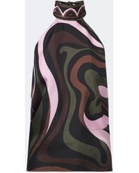 PUCCI - Marmo Halterneck Silk Twill Top - Lyst