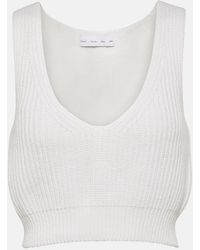 Proenza Schouler - Label Cotton And Cashmere Crop Top - Lyst