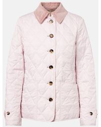 Burberry - Corduroy-Trimmed Quilted Jacket - Lyst