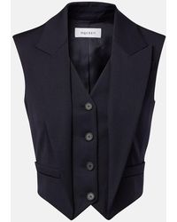 McQueen - Cropped Wool Vest - Lyst