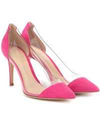 Gianvito Rossi Pumps Plexi in suede - Rosa